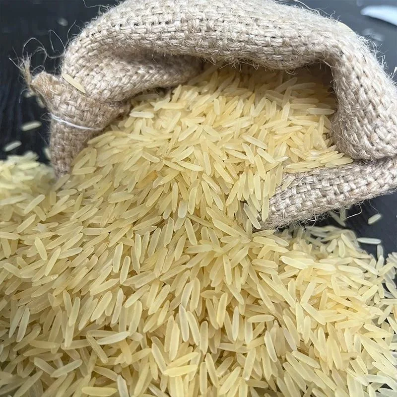 Basmati rice grains.