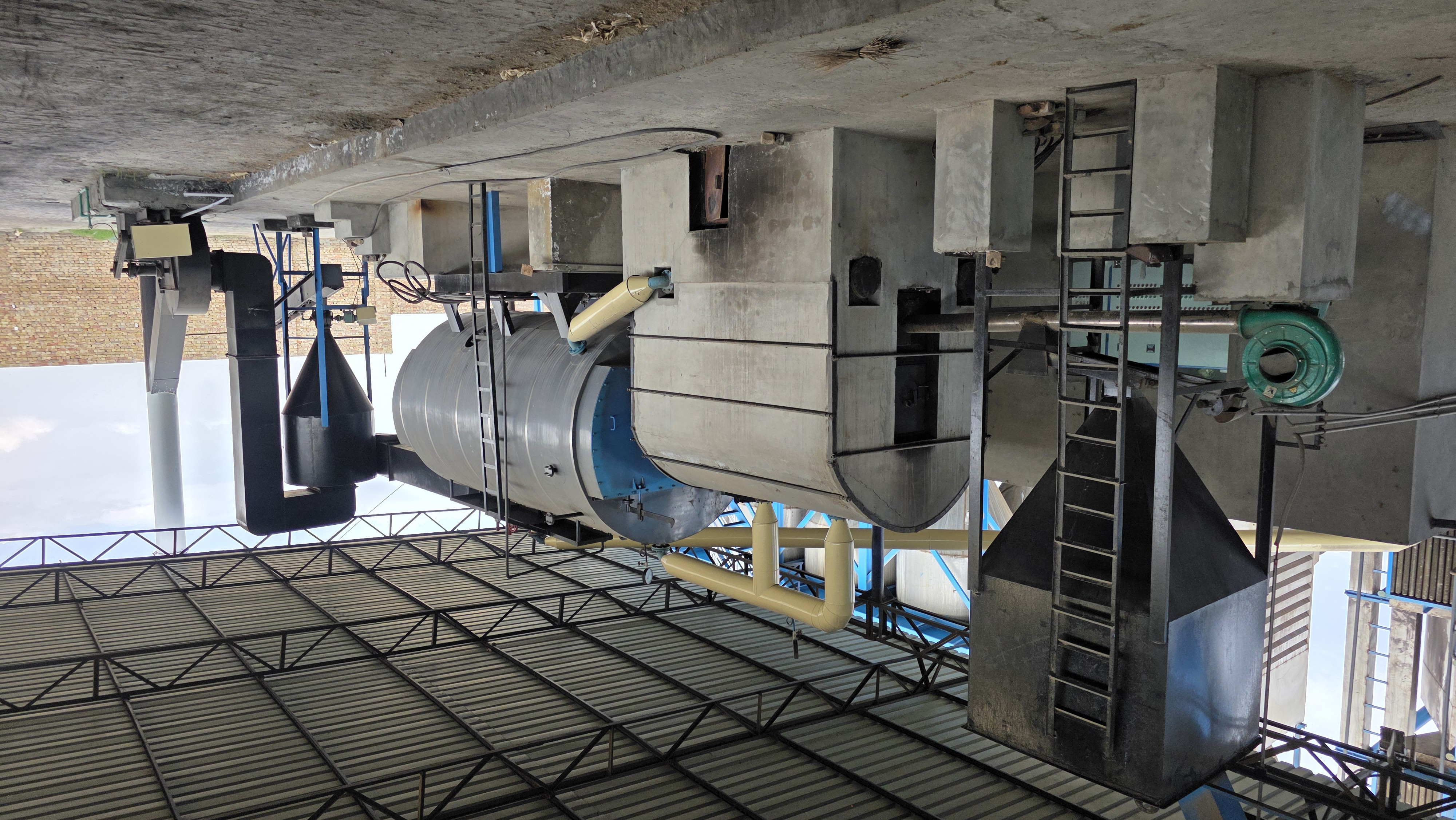 Boiler and utility installation at the rice mill.